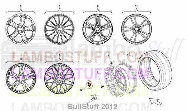 2012 Lamborghini GALLARDO LP 550-2 COUPE JAPAN FRONT TYRES (601.01.00)
